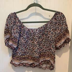 NWOT Forever 21 cropped off the shoulder top